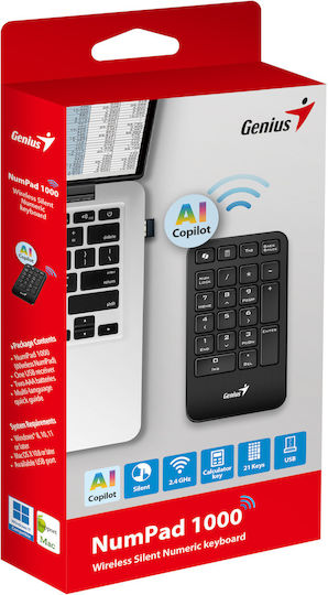 Genius NumPad 1000 Ασύρματο Αριθμητικό Πληκτρολόγιο