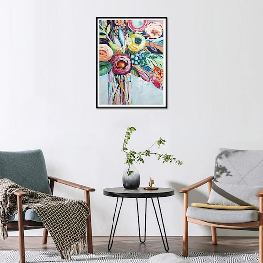 Tishiron 5D Diamond Painting Kit Abstract Flowers 30x45cm