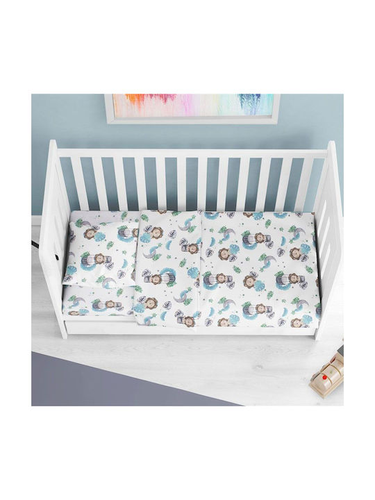 Dimcol с Ластик Bebe Lion Небесносиньо 70x140см