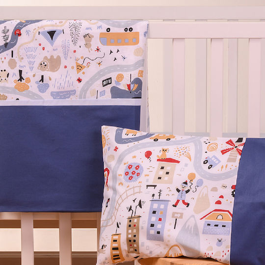 abo Set Lenjeri De Patut Bebe Albastru 70x140cm