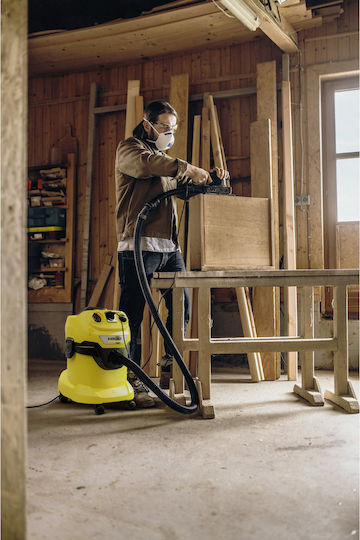 Karcher WD 4 P Vacuum Wet / Dry 1000W with Stainless Bin 20lt