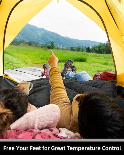 Ohuhu Sleeping Bag Διπλό Black