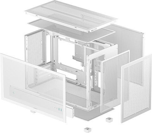 Deepcool CH260 Gaming Mikro-Turm Computergehäuse mit Seitenfenster Weiß