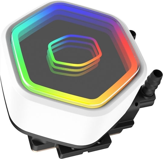 CoolerMaster MasterLiquid 360 Core II Water Cooling AIO CPU With 3 Fans 120mm And ARGB Lighting White