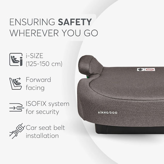 Kikka Boo I-tip Fix Baby Car Seat Booster i-Size with Isofix Brown