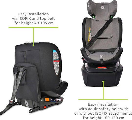 Lorelli Ares Baby Car Seat i-Size with Isofix Black 0-36 kg