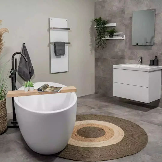 Eurom Radiator Electric Pentru Prosoape Cu Fațadă De Sticlă 800W 115x55cm Albă