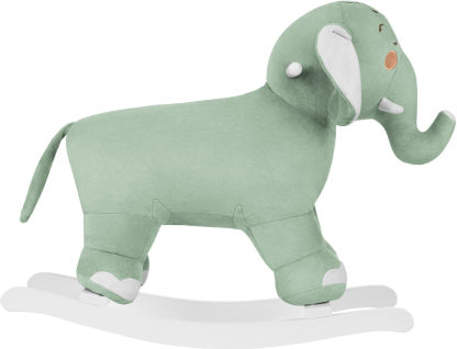 Kikka Boo Elephant Ξύλινο Κουνιστό Παιχνίδι Ελεφαντάκι για 18+ μηνών για Βάρος έως 30kg Γκρι
