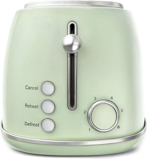 Sweiss Retro Toaster 2 Slots 1500W Pastel Green