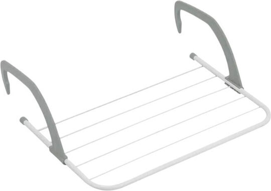 Clothes Drying Rack Hanging Aluminum Gray 50x28cm