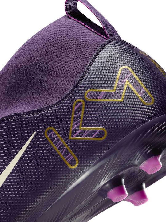 Mercurial Superfly 10 Academy Kylian Mbappé FG/MG Ghete De Fotbal Pentru Copii Cu Crampoane Violet Intens / Fildeș Pal