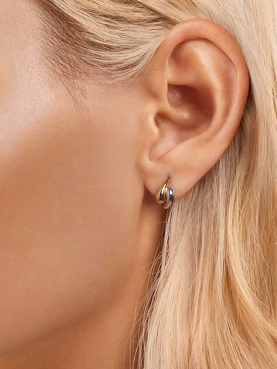Bamoer Earrings Hoops made of Silver Gold Plated Bamoer Earrings Hoops made of Silver Gold Plated