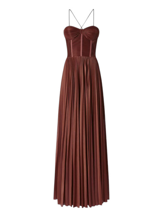 Summer Maxi Dress for Wedding Christening Brown
