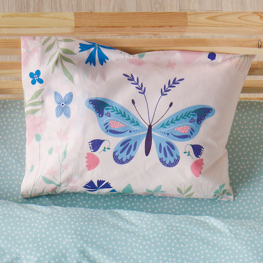 Kentia Pieta Pinkmulti Set de față de pernă pentru copii din bumbac 100% 52x72cm Roz