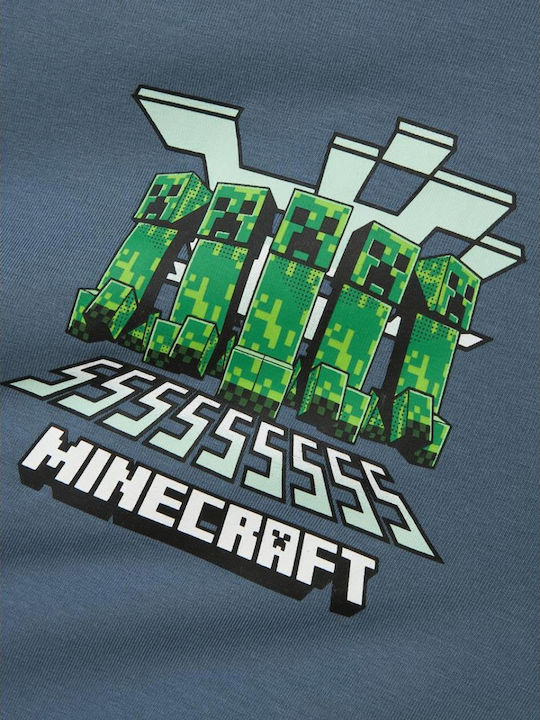 Kids' Shirt Short Sleeve Blue Mirage Minecraft