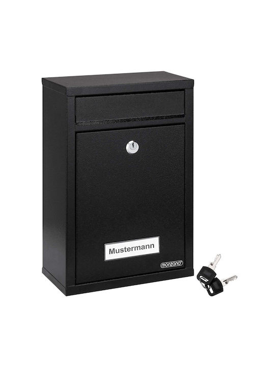 Deuba Cutie Poștală pentru Exterior Inox în Culoarea Negru 22x32x9cm