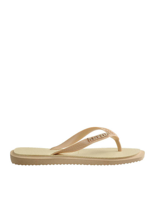 Top Square Women's Flip Flops Beige