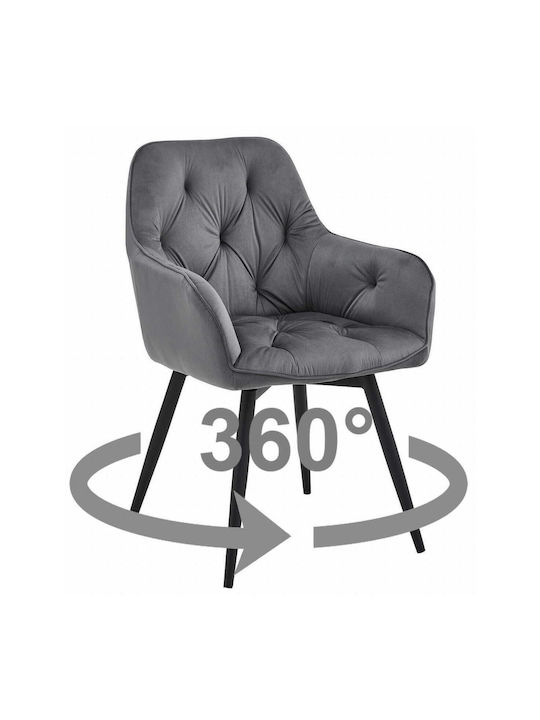 Stühle Küche Dark Gray And Black 1Stück 56x61x84cm