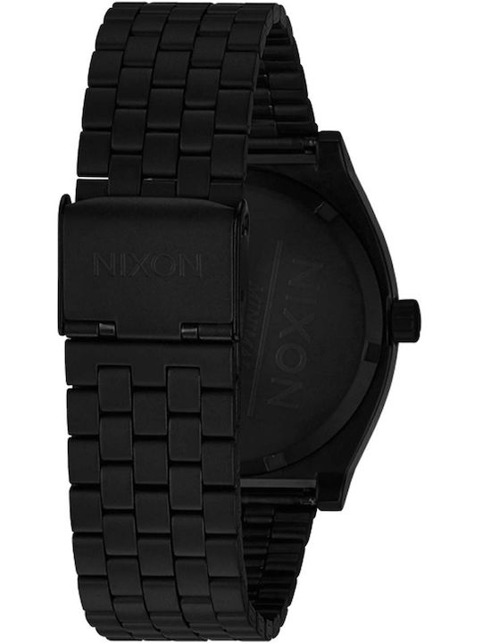 Nixon Time Teller Ανδρικό Ρολόι Μπαταρίας με Μαύρο Μεταλλικό Μπρασελέ