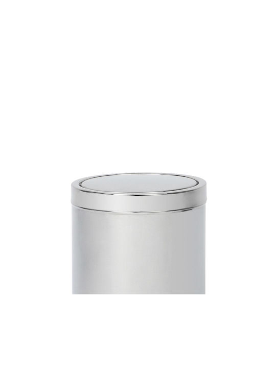 Andrea House Inox Καλαθάκι Μπάνιου 5lt Ασημί