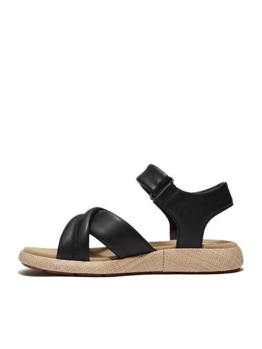 Women's Flat Sandals in Black Color