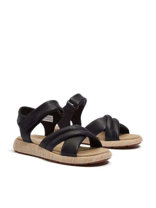 Women's Flat Sandals in Black Color