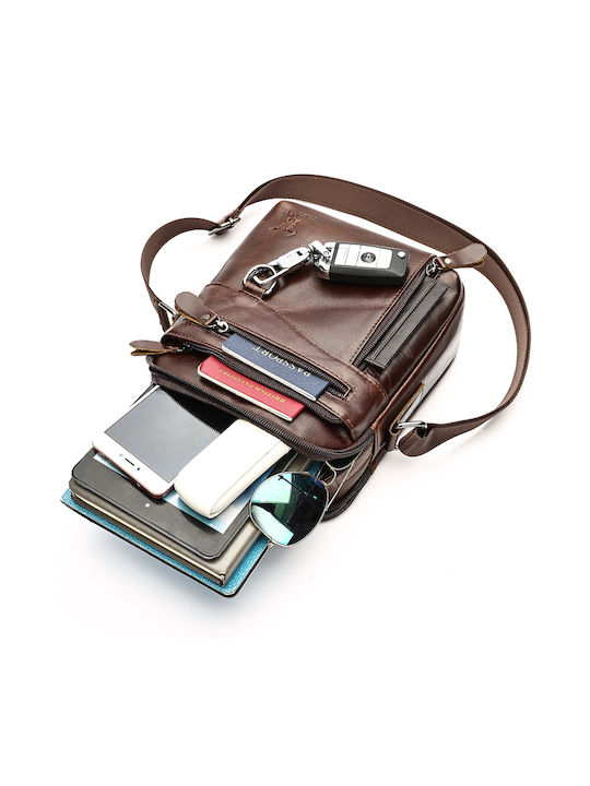 Piele Geantă pentru bărbați De umăr / tip crossbody Maro