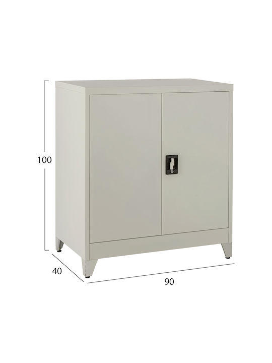 Dulap Dublu-Foi Duron Metalic Cu Posibilitate De Blocare 90x40x100cm