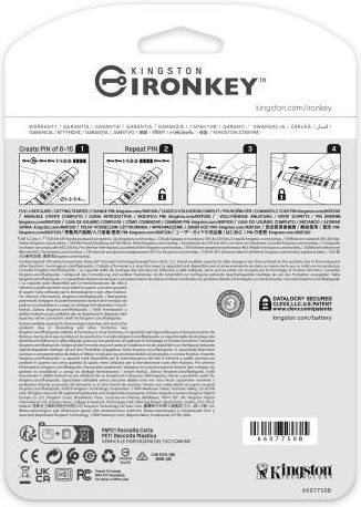 Kingston IronKey Keypad 200C 8GB USB 3.2 Stick with connection USB-C Blue