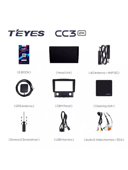 Navigație auto Teyes Cc3 2k pentru Ford Escape 2007-2012 4+32GB 9.5" QLED Octa-core 2GHz Android 4G Bluetooth 5.1 DSP