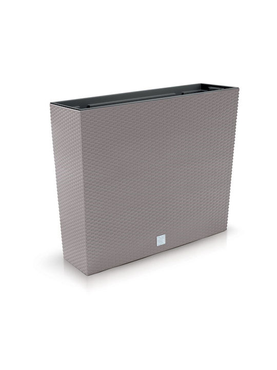 Set 2 Dekorative Pflanzgefäße Imitation Rattan Braun 58x18x49,8 cm Rato Case