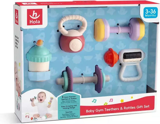 Hola Toys Teething Rattle from Plastic for 3 Months+