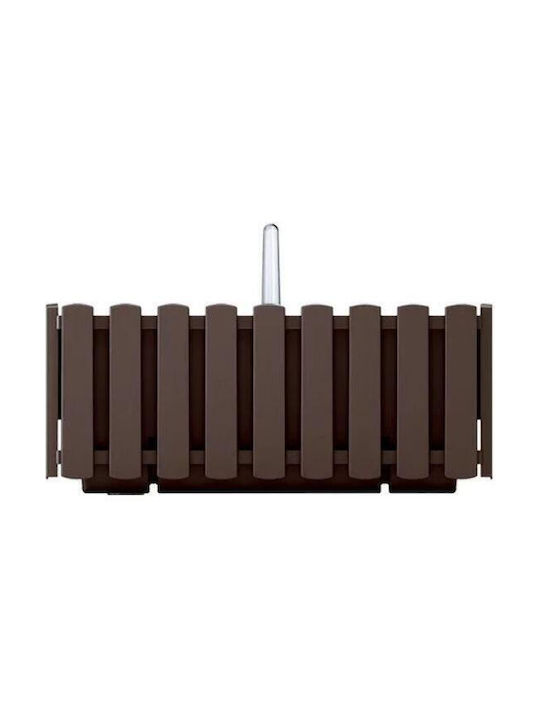 Set 3 Ghivece Decorative Suport Metalic Sistem de Irigare Maro 38x18x16.2 Cm Boardee Fencycase W
