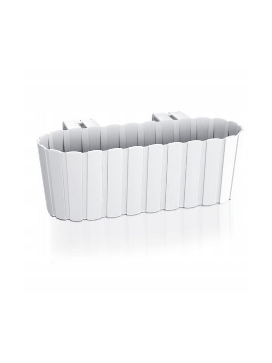 Set 4 Ghivece Decorative Suport din Plastic Alb 4.9 L 38.3x21.2x13 Cm Boardee Hook