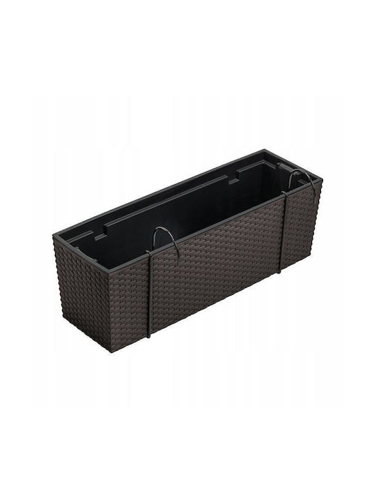 Set 3 Ghivece Suport Metal Imitatie Ratan Maro 58x18x19.5 Cm Rato Case W
