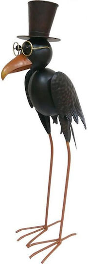 Garden Decoration Magichome Mr Crow Hat Long Legs Metal 24x16x66.5 Cm