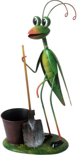Garden Decoration Magichome Grasshopper Shovel Bucket Metal 26x15x52 cm