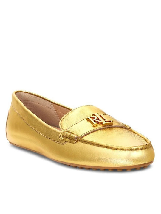 Damen Mokassins in Gold Farbe