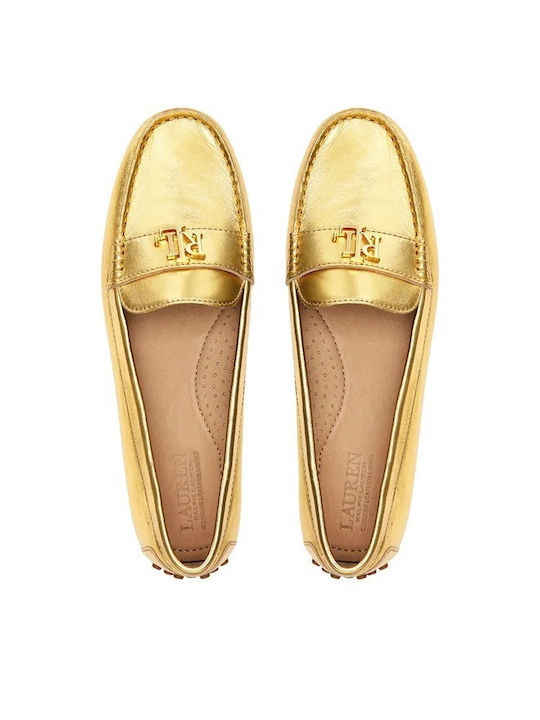 Damen Mokassins in Gold Farbe