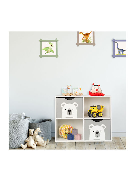 Comodă pentru copii Alb cu 2 sertare 60x24.5x48buc