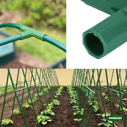 Grasher 3-Way T Connectors Φ.16mm Plant Supports 6 Pcs 104036
