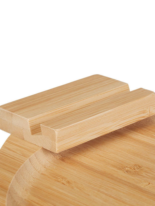 Relaxdays Bambus Oval Tavă de Servire din Bamboo în Culoare Maro 12x30x30cm 10045698 1buc