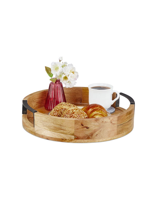 Relaxdays Bamboo Δίσκος Σερβιρίσματος 35cm