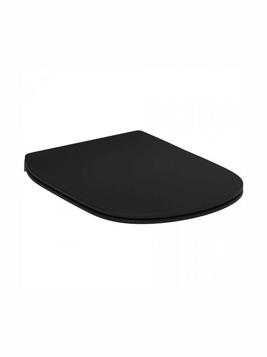 Ideal Standard Tesi Silk Монтирана на стена тоалетна Безръбрен с Капак Софт Клоуз Черен