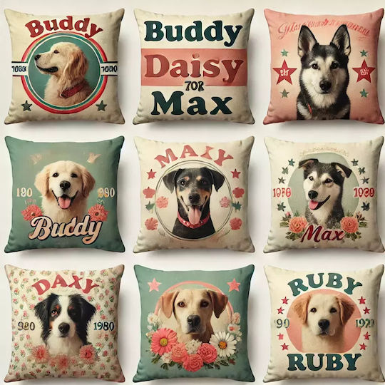 Perne decorative cu imprimeu de animale de companie Te iubesc