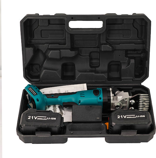 Mașină de tuns oi fără fir Ddt-crystal 21 V 2000mAh 2 baterii Accesorii incluse + cutie de transport și depozitare
