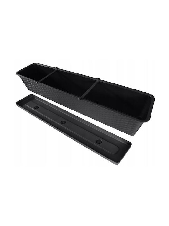 Set 4 Decorative Planters Anthracite 68.5x17.3x15 Cm Ratolla Case P