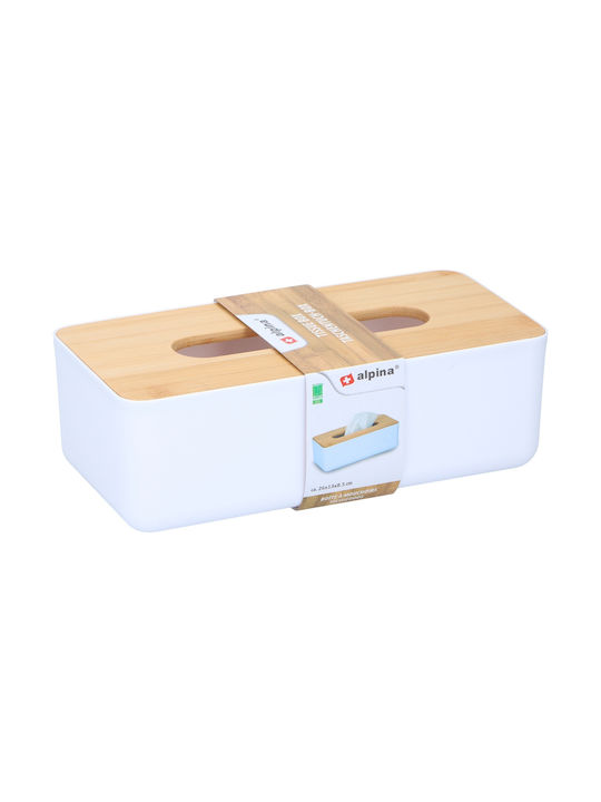 ArteLibre Θήκη για Χαρτομάντηλα Πλαστική Λευκή 26x13x8.6cm 06450849
