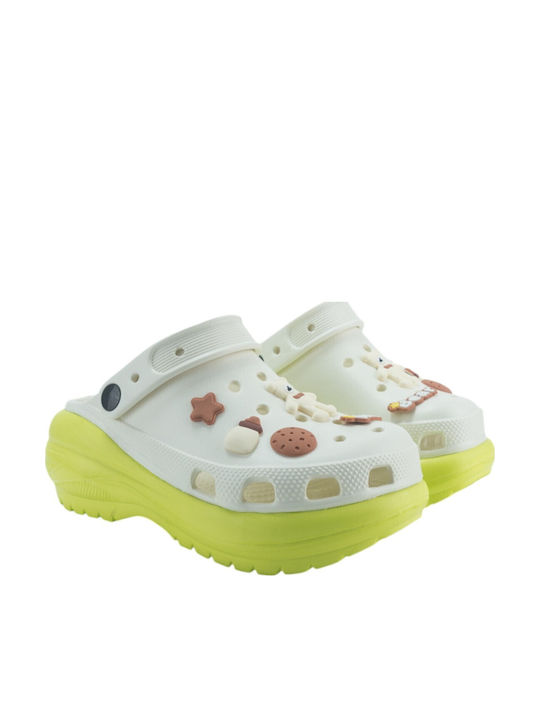 Jomix Damen Holzschuhe Lime Grüne