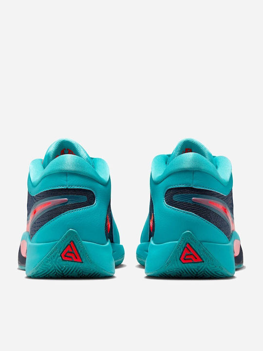 Giannis Freak 6 Low Basketball Shoes Dusty Cactus / Bright Crimson / Obsidian